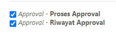 Centang hak akses Approval