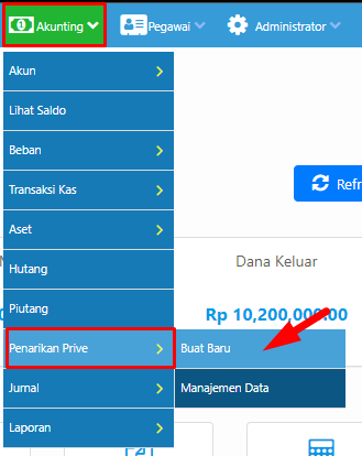 Tutorial Permohonan Approval Modul Penarikan Prive ERZAP ERP