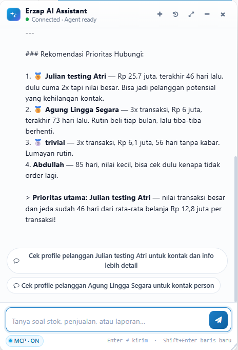 Contoh pertanyaan pelanggan re-order - bagian 2
